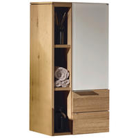 MIDISCHRANK 48/96/35 cm  - Eichefarben/Alufarben, Design, Glas/Holz (48/96/35cm) - Voglauer