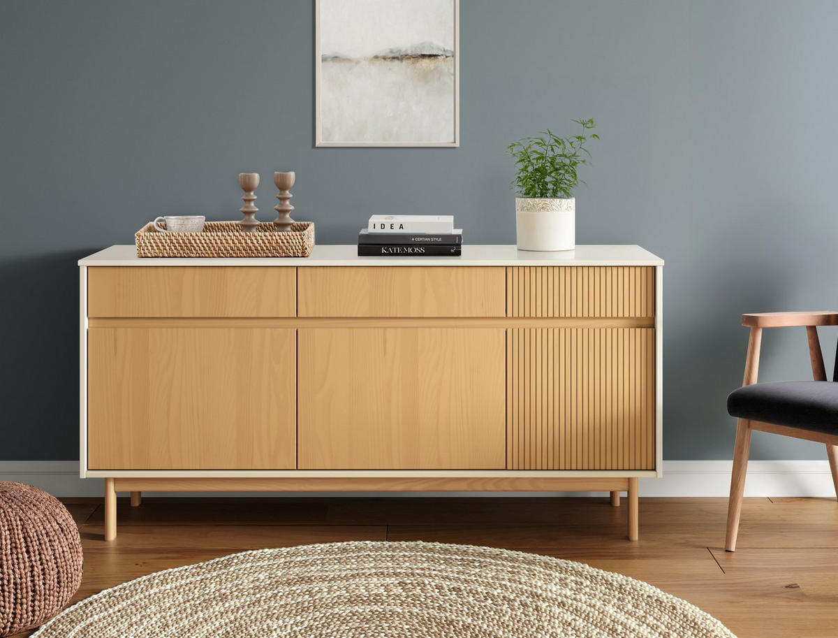 SIDEBOARD Cava  in 160/78/42 cm  - Beige/Naturfarben, Design, Holz (160/78/42cm) - Livetastic