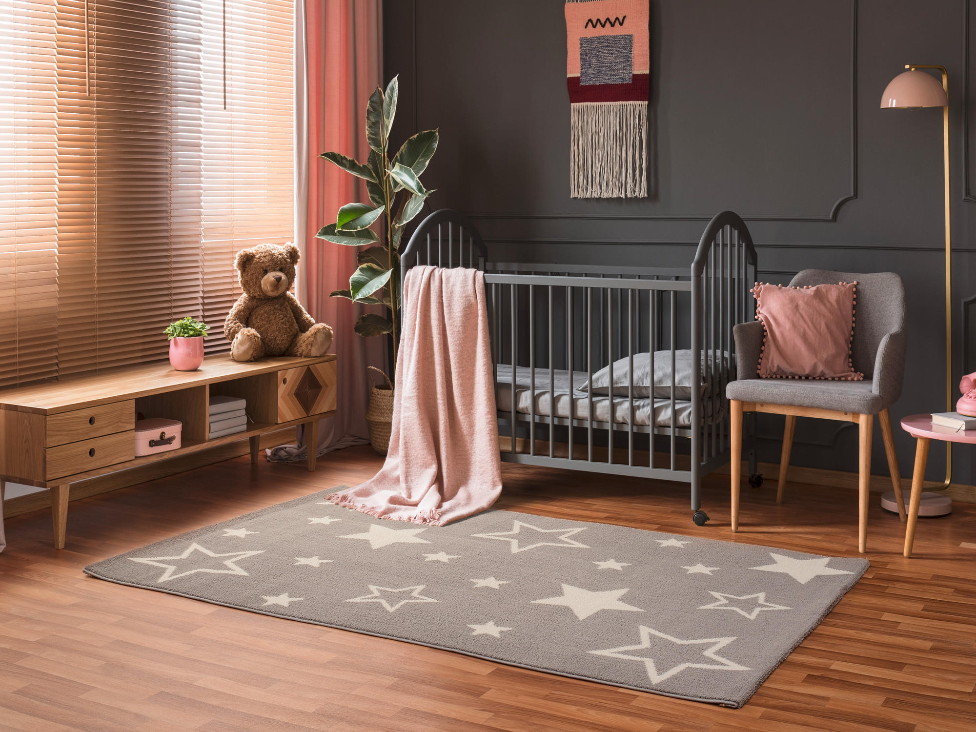 KINDERTEPPICH 65/130 cm  - Grau, Design, Textil (65/130cm) - Ben'n'jen