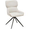STUHL - Beige/Schwarz, MODERN, Textil/Metall (54/89/62,5cm) - Livetastic