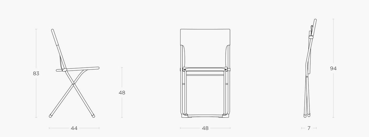 KLAPPSTUHL Batyline® Blau  - Blau, Basics, Textil/Metall (48/83/44cm) - Lafuma Mobilier