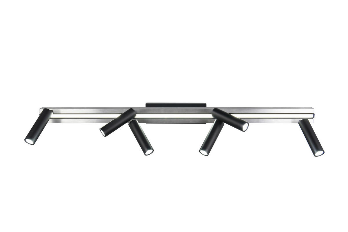 LED-STRAHLER Zeno 180/23/8,5 cm   - Schwarz/Alufarben, Basics, Metall (180/23/8,5cm) - Trio Leuchten