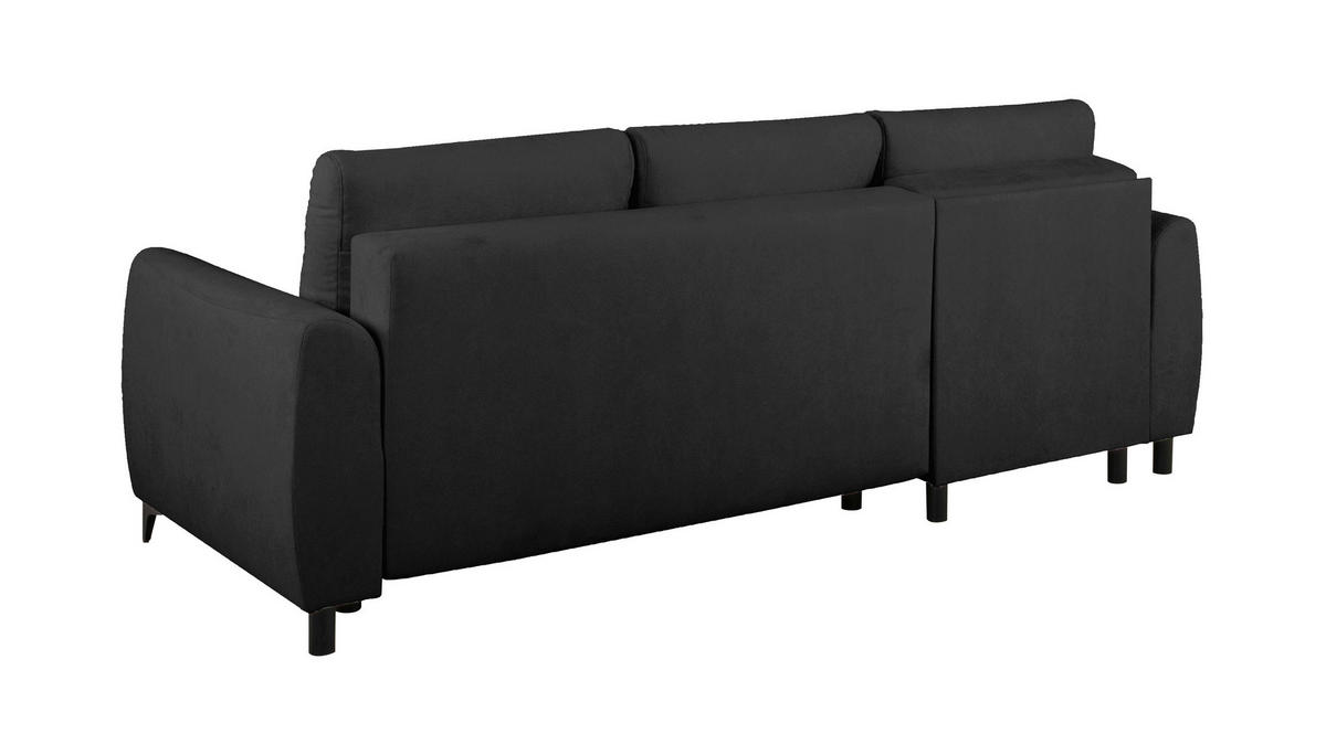 ECKSOFA Moli Anthrazit Bouclé  - Anthrazit/Schwarz, Design, Textil/Metall (236/148cm) - MID.YOU