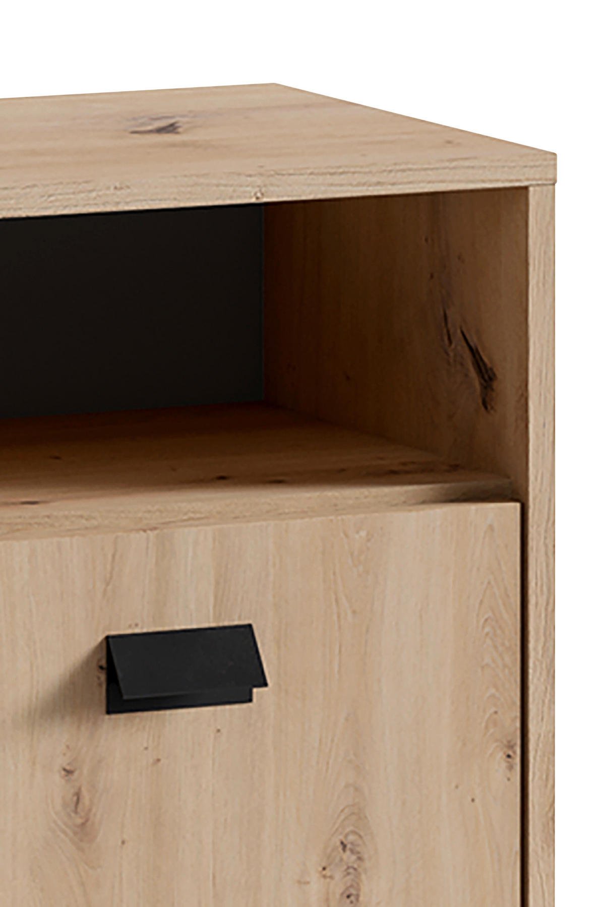 BADEZIMMER 4-teilig  in 194,5 cm  - Schwarz/Eiche Artisan, MODERN, Holzwerkstoff/Kunststoff (194,5cm) - MID.YOU