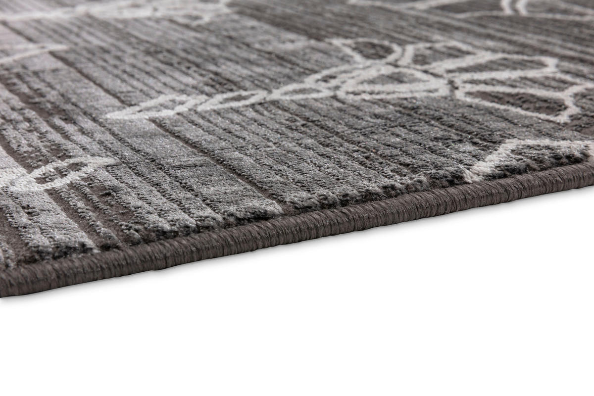 WEBTEPPICH 140/200 cm New Cornflower Anthrazit rechteckig  - Anthrazit, KONVENTIONELL, Textil (140/200cm) - Joop!