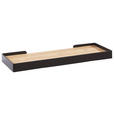 WANDBOARD in 40/3/15 cm Schwarz, Eichefarben  - Eichefarben/Schwarz, Basics, Holzwerkstoff/Metall (40/3/15cm) - Xora
