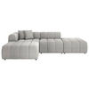ECKSOFA Grau Webstoff Zierkissen  - Schwarz/Grau, LIFESTYLE, Kunststoff/Textil (178/289cm) - Milino