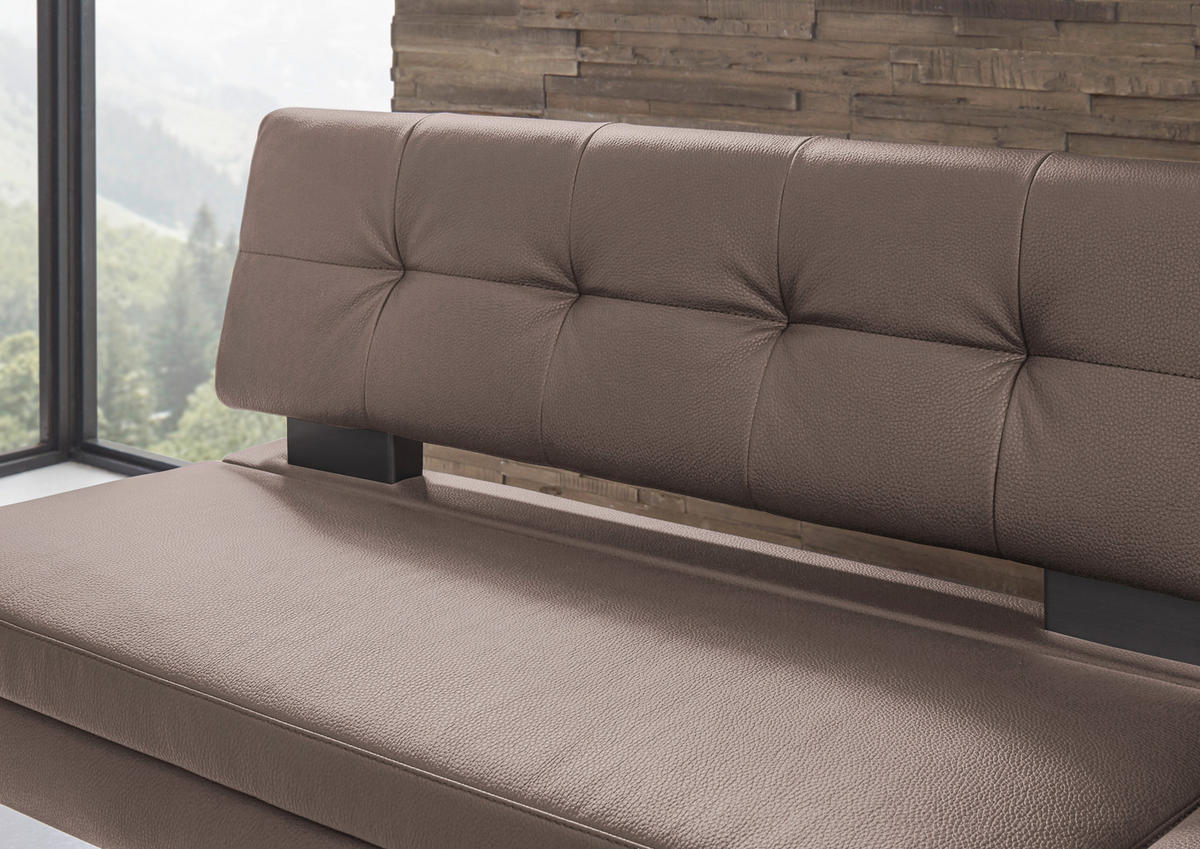 ECKBANK 200/158 cm Mikrofaser Braun   - Schwarz/Braun, Design, Textil/Metall (200/158cm) - Dieter Knoll