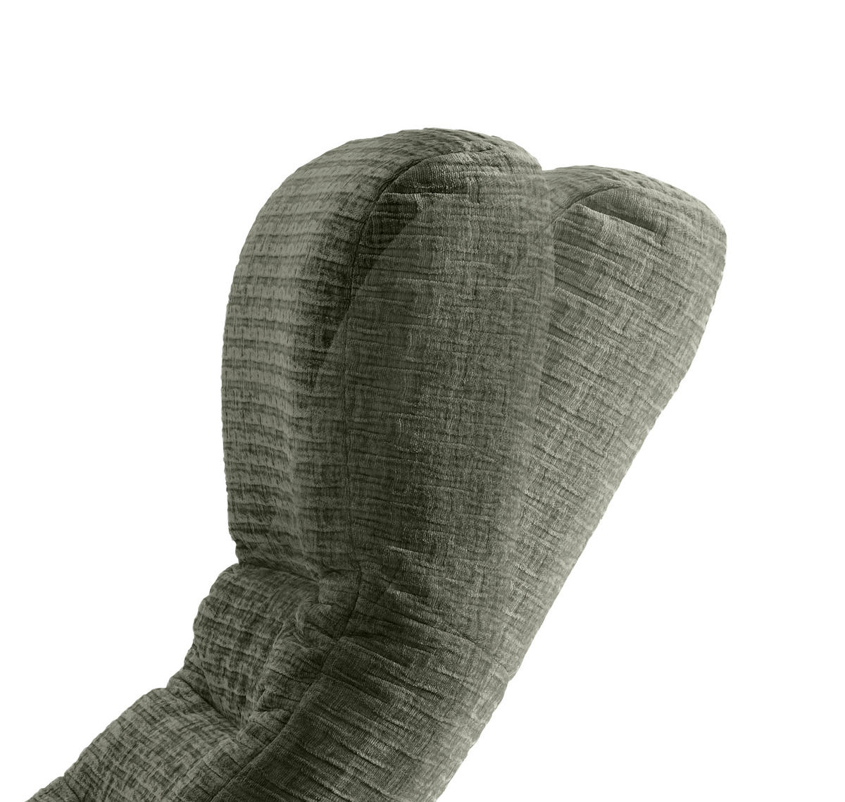 RELAXSESSEL Mikrofaser Kopfteilverstellung, Fußteilverstellung, Rücken echt    - Schwarz/Olivgrün, MODERN, Textil/Metall (72/118/85-165cm) - Livetastic