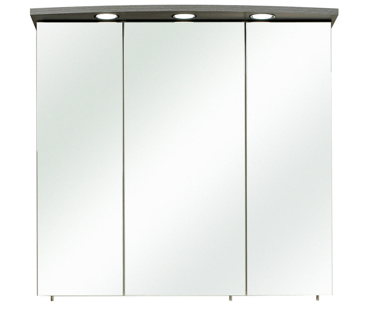 SPIEGELSCHRANK 75/72/20 cm  - Alufarben/Braun, KONVENTIONELL, Glas/Holzwerkstoff (75/72/20cm) - Xora