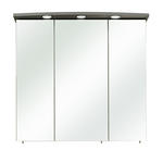 SPIEGELSCHRANK 75/72/20 cm  - Alufarben/Braun, KONVENTIONELL, Glas/Holzwerkstoff (75/72/20cm) - Xora