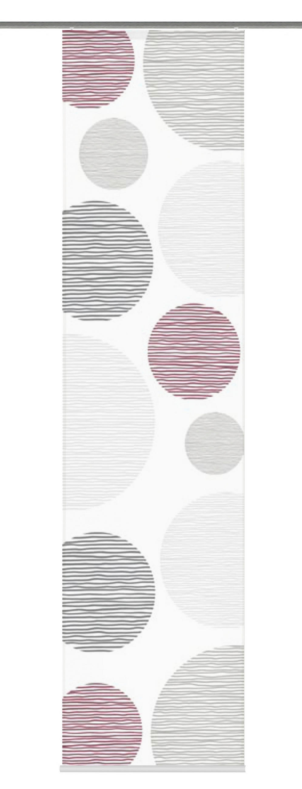 FLÄCHENVORHANG   blickdicht   60/245 cm  - Bordeaux, Design, Textil (60/245cm)
