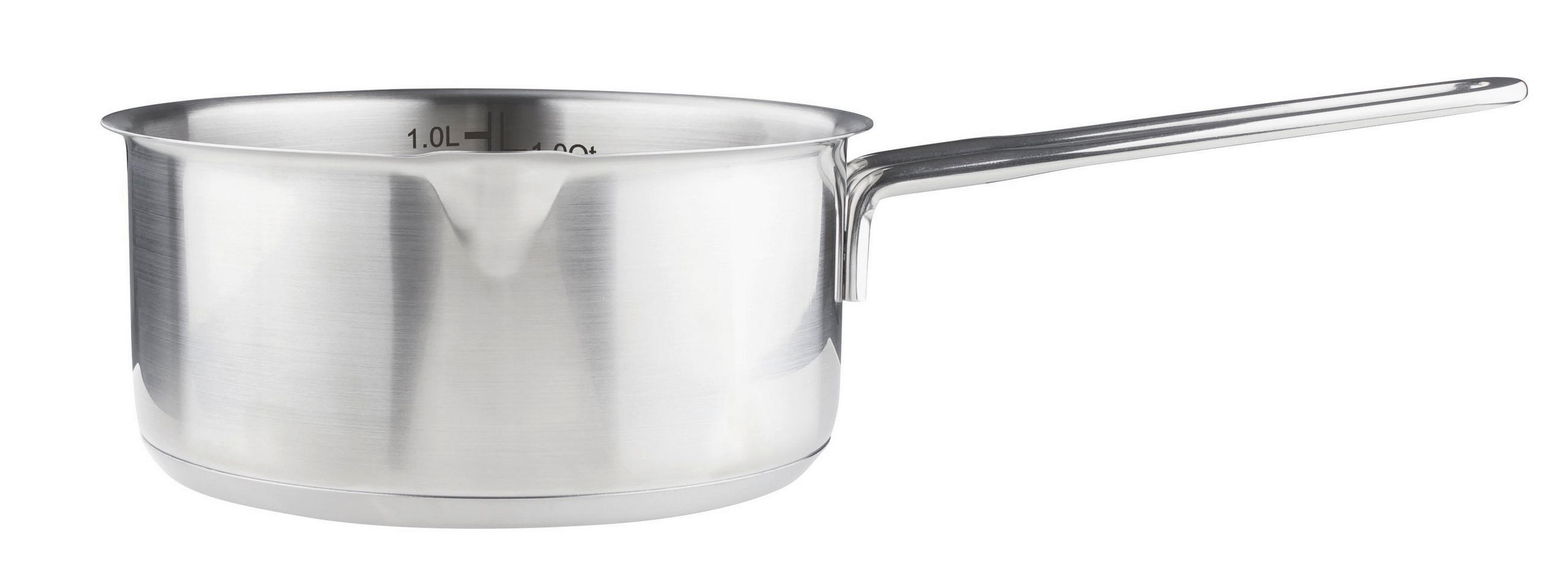 Cratiță Cu Coadă 1,0 L  - culoare inox, Design, metal (16cm) - Chefkoch+Fackelmann