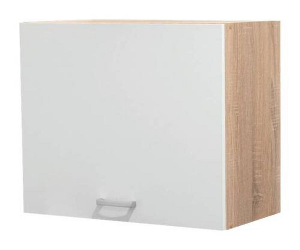 KÜCHENOBERSCHRANK 60/50/31 cm  in Weiß, Sonoma Eiche  - Silberfarben/Weiß, Basics, Holzwerkstoff/Kunststoff (60/50/31cm) - MID.YOU