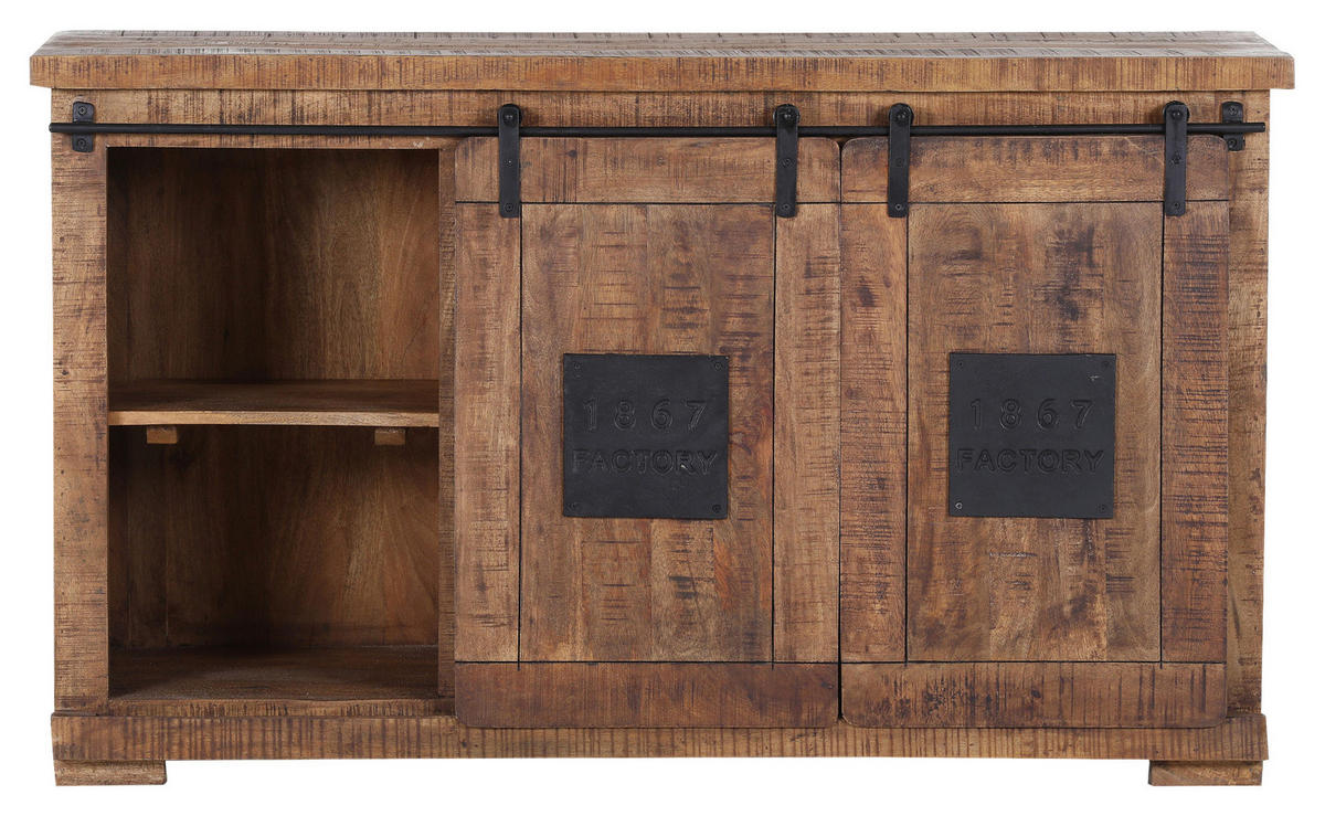 SIDEBOARD 145/85/45 cm  in Naturfarben, Schwarz  - Schwarz/Naturfarben, KONVENTIONELL, Holz/Holzwerkstoff (145/85/45cm) - Landscape