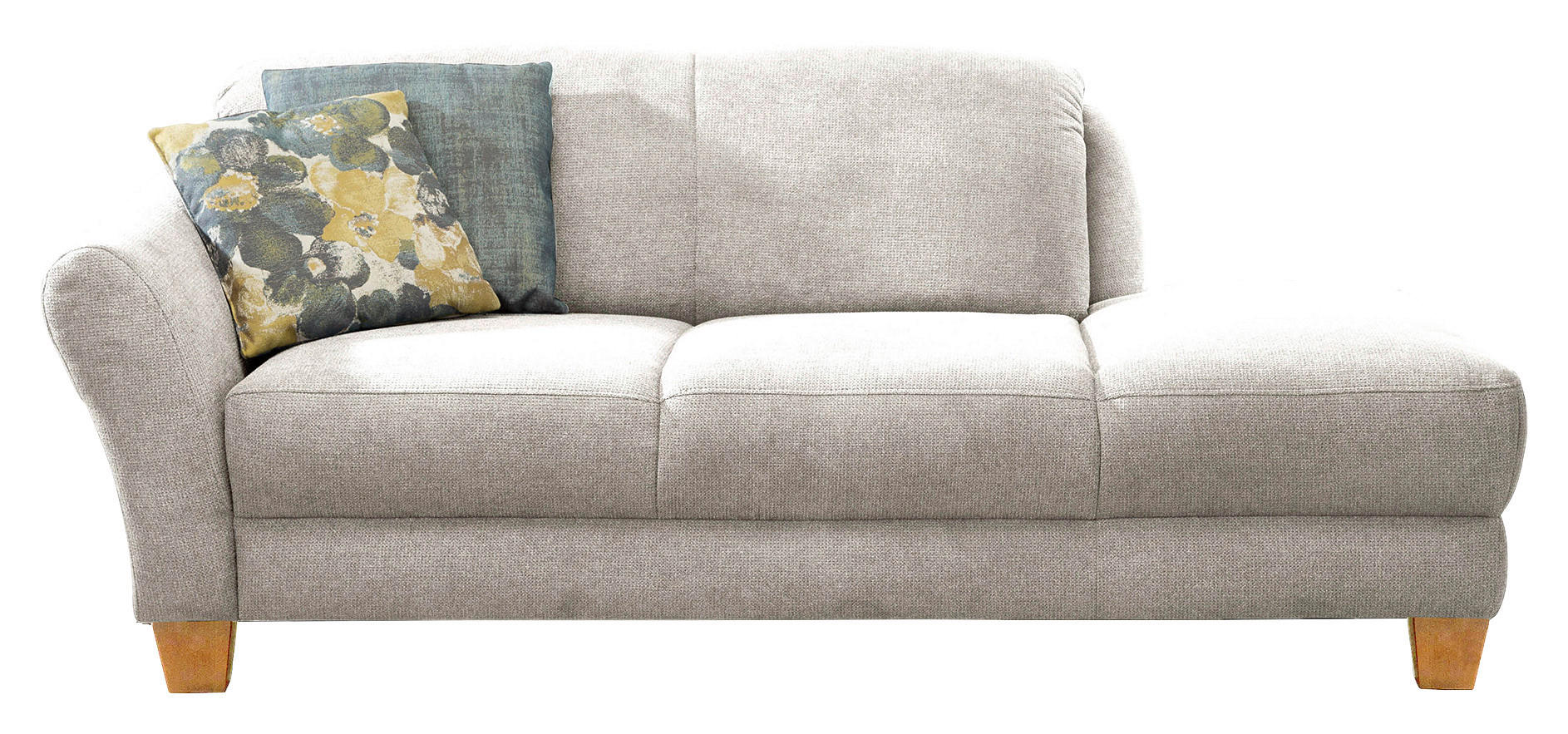 RÉCAMIERE in Flachgewebe Creme - Creme/Naturfarben, Konventionell, Holz/Textil (194/84/91cm) - Sit & More