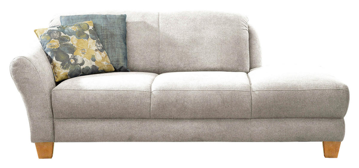 RÉCAMIERE in Flachgewebe Creme  - Creme/Naturfarben, Konventionell, Holz/Textil (194/84/91cm) - Sit & More