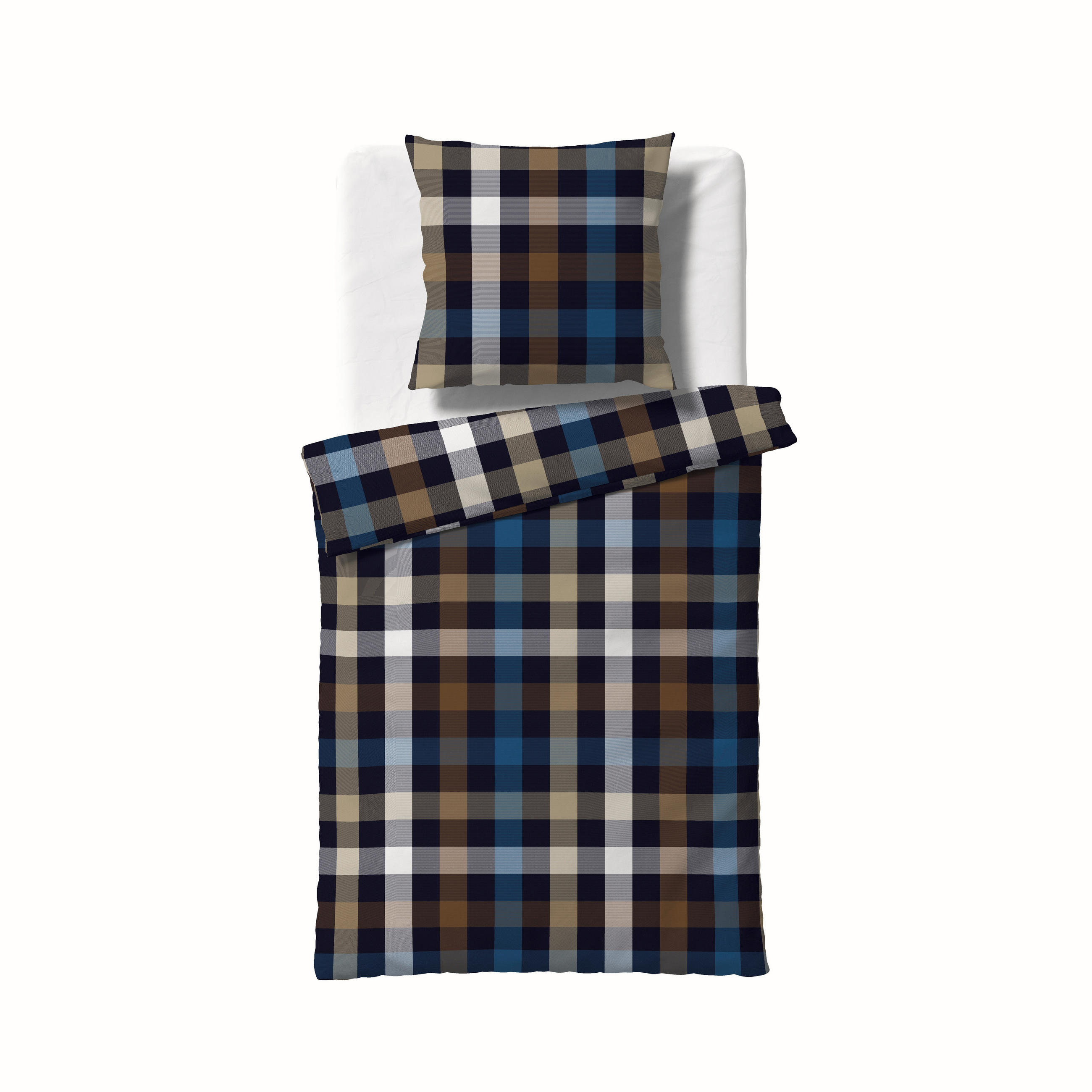 BETTWÄSCHE Lech Flanell 200/200 cm  - Blau, Basics, Textil (200/200cm) - Fleuresse