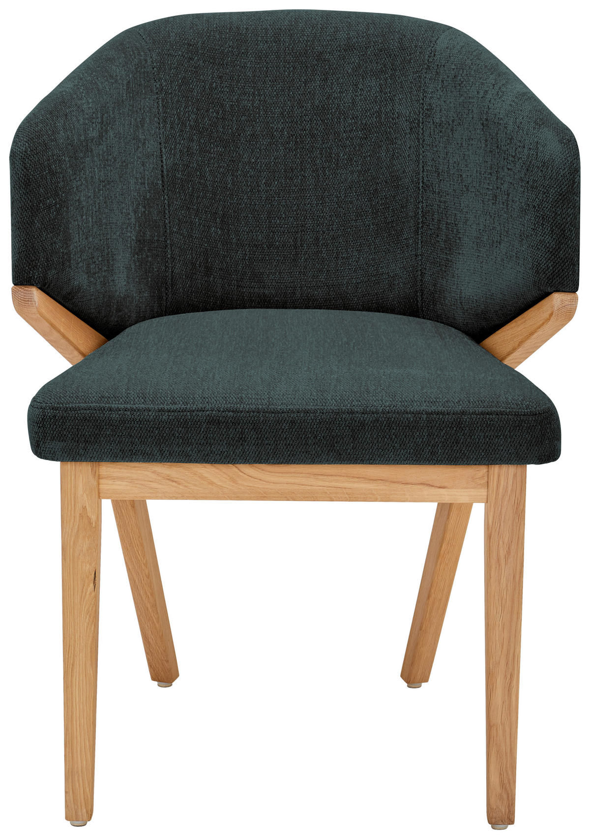 ARMLEHNSTUHL   Chenille  - Eiche Bianco/Grün, KONVENTIONELL, Holz/Textil (60/82/60cm) - Linea Natura