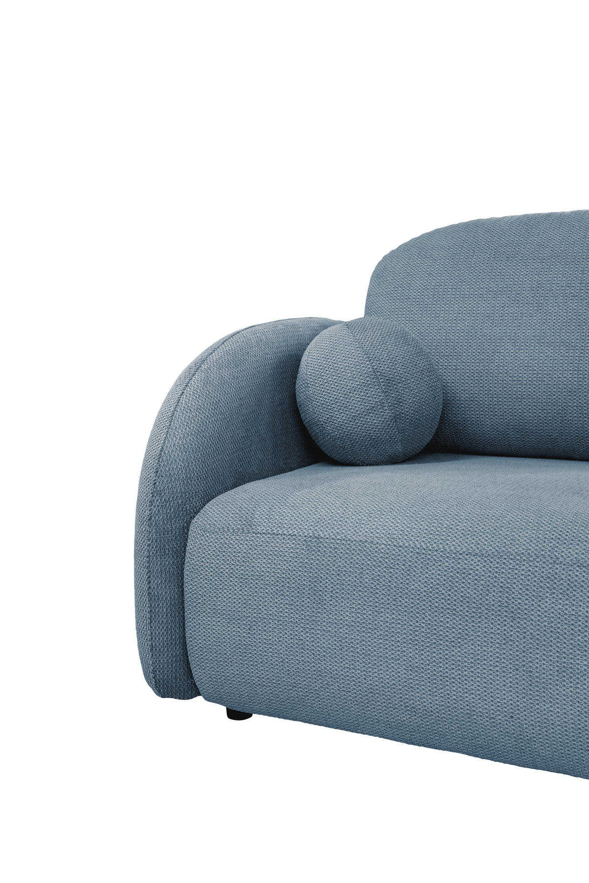SCHLAFSOFA ROMA  mit Struktur Blaugrau  - Blaugrau/Schwarz, Design, Textil (230/90/105cm) - MID.YOU