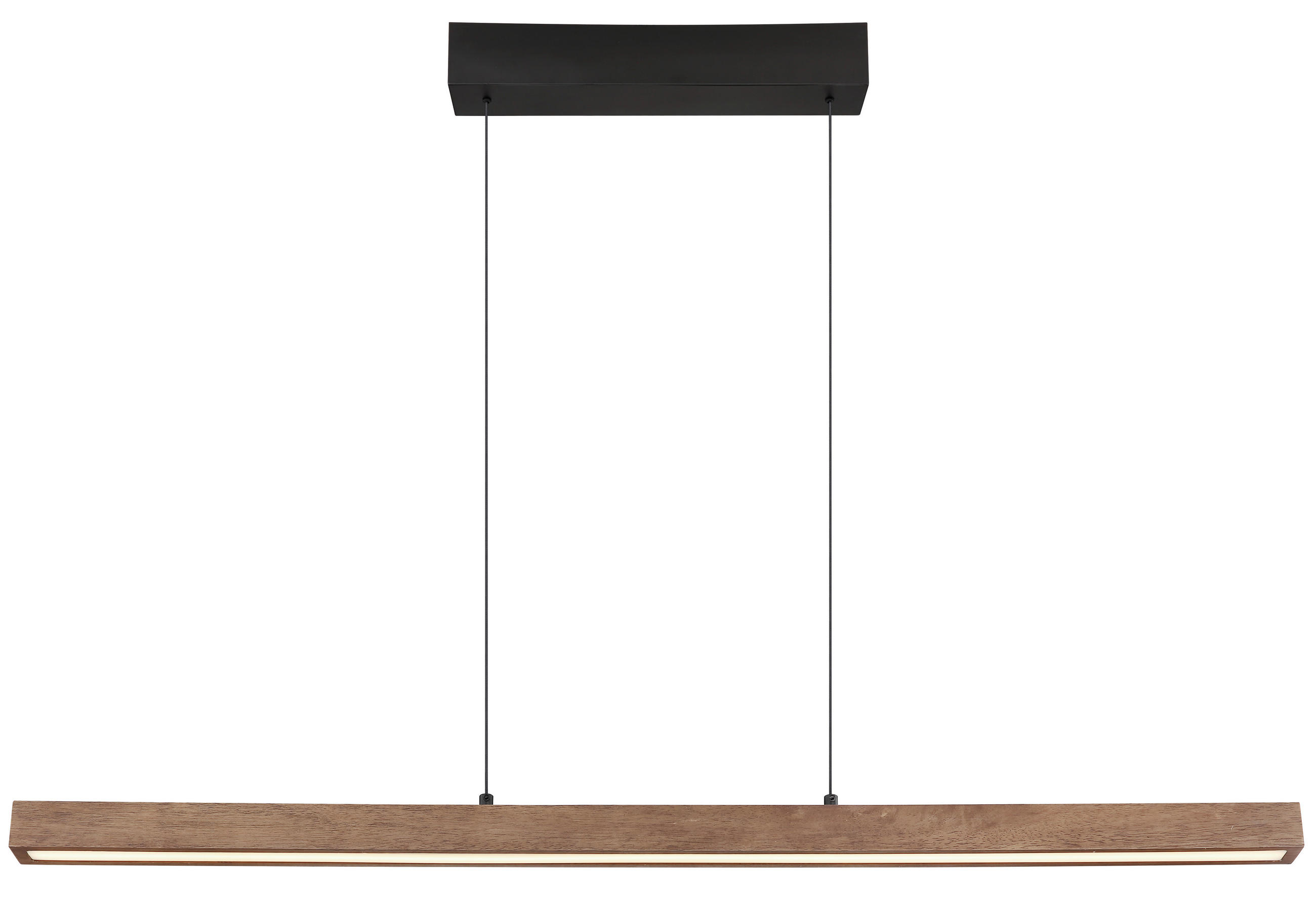 LED-HÄNGELEUCHTE 115/4,5/150 cm  - Dunkelbraun/Opal, Natur, Holz/Kunststoff (115/4,5/150cm) - Globo