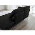 RÉCAMIERE in Echtleder Schwarz  - Chromfarben/Schwarz, Design, Leder/Metall (209/85-109/95-16cm) - Dieter Knoll