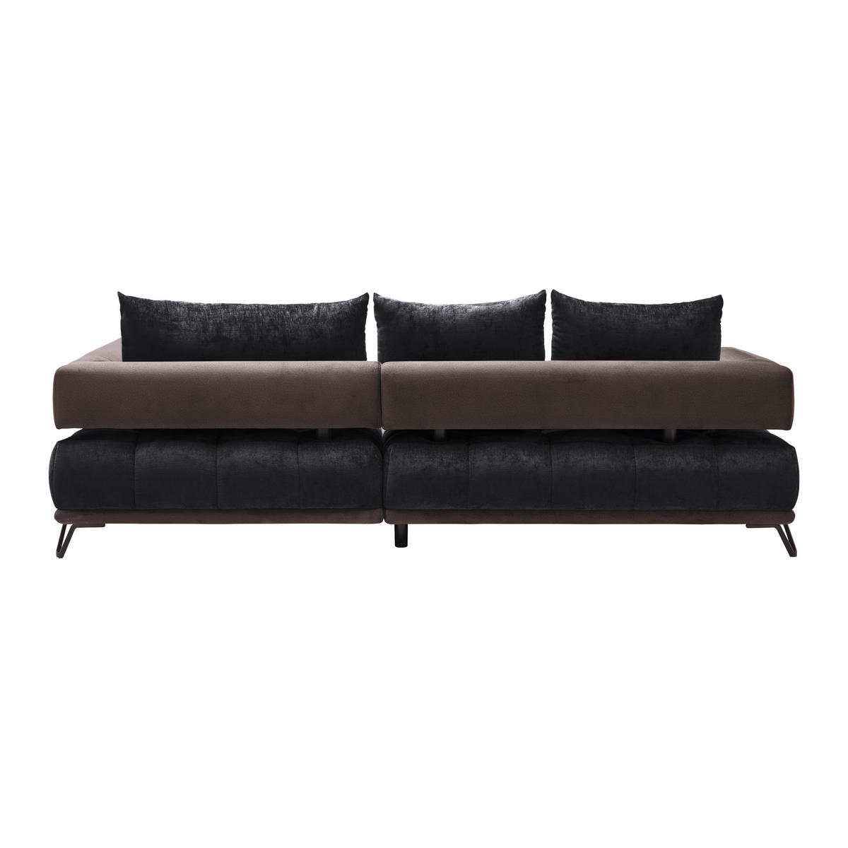 HÖRNSOFFA i antracit  - svart/antracit, Modern, metall/textil (262/67-87/184cm) - MID.YOU
