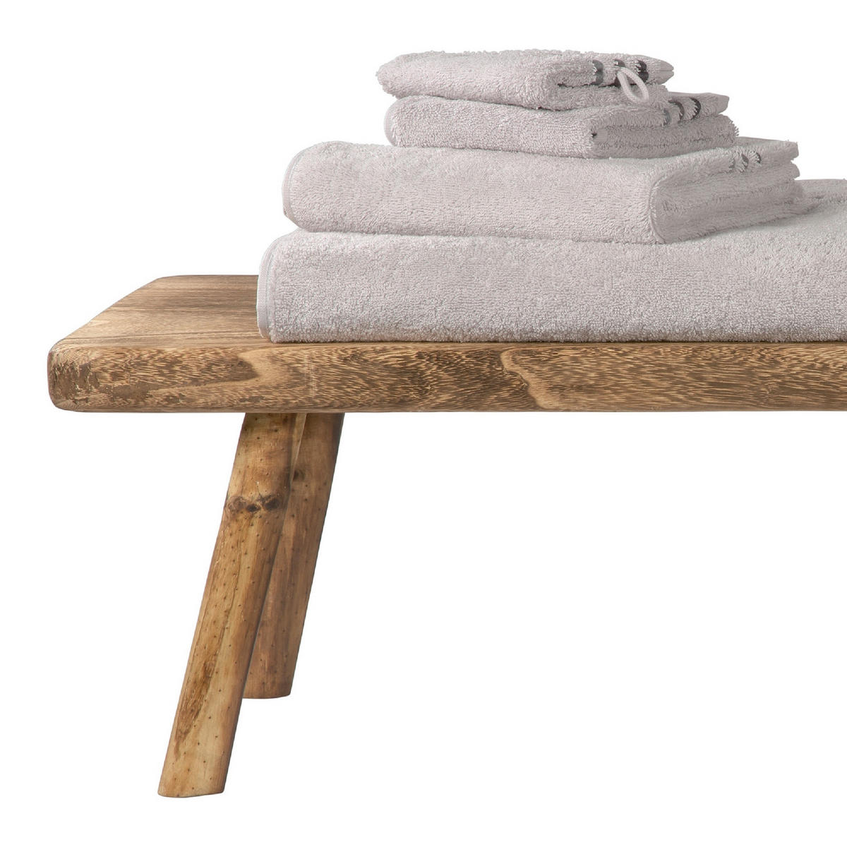 GÄSTETUCHSET Hellgrau 5-teilig 30/50 cm  - Hellgrau, Basics, Textil (30/50cm)
