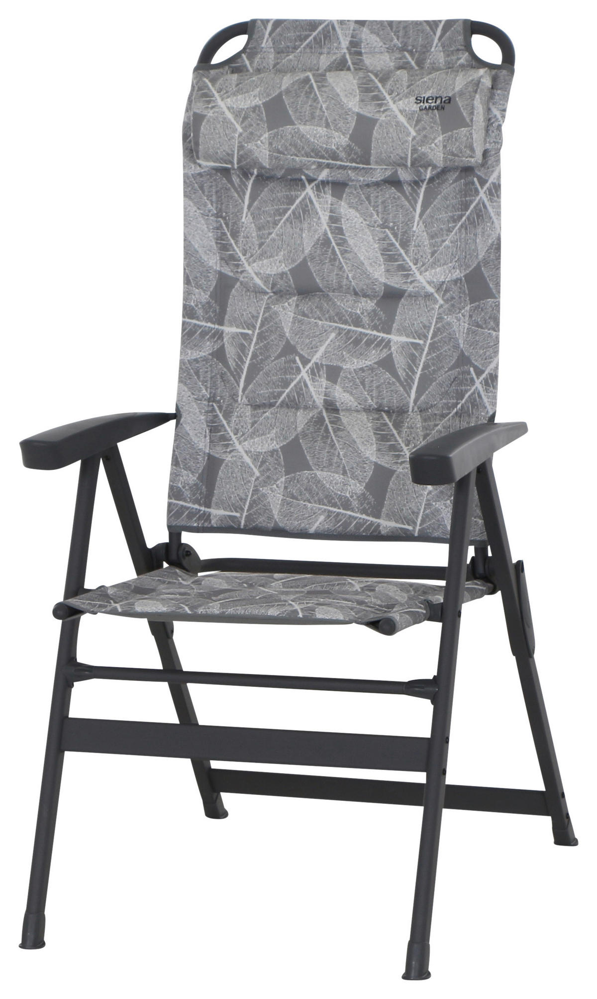 CAMPINGSESSEL - Anthrazit/Grau, KONVENTIONELL, Textil/Metall (61/121/68cm) - Siena Garden