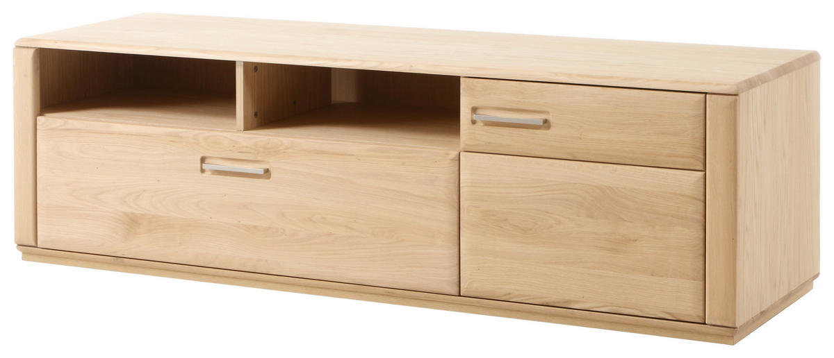 WOHNWAND  in Eichefarben  303/209/51 cm  - Eichefarben/Silberfarben, Design, Glas/Holz (303/209/51cm) - Livetastic