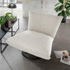 RELAXSESSEL in Textil Weiss  - Weiss/Schwarz, Design, Textil/Metall (100/78/96cm) - Livetastic