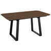 ESSTISCH rechteckig Schwarz, Nussbaumfarben  - Nussbaumfarben/Schwarz, Basics, Holzwerkstoff/Metall (160/95/76cm) - Celina Home