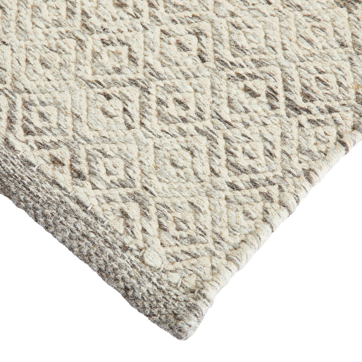 HANDWEBTEPPICH 70/130 cm Jupiter Grau  - Grau, Natur, Textil (70/130cm) - Linea Natura