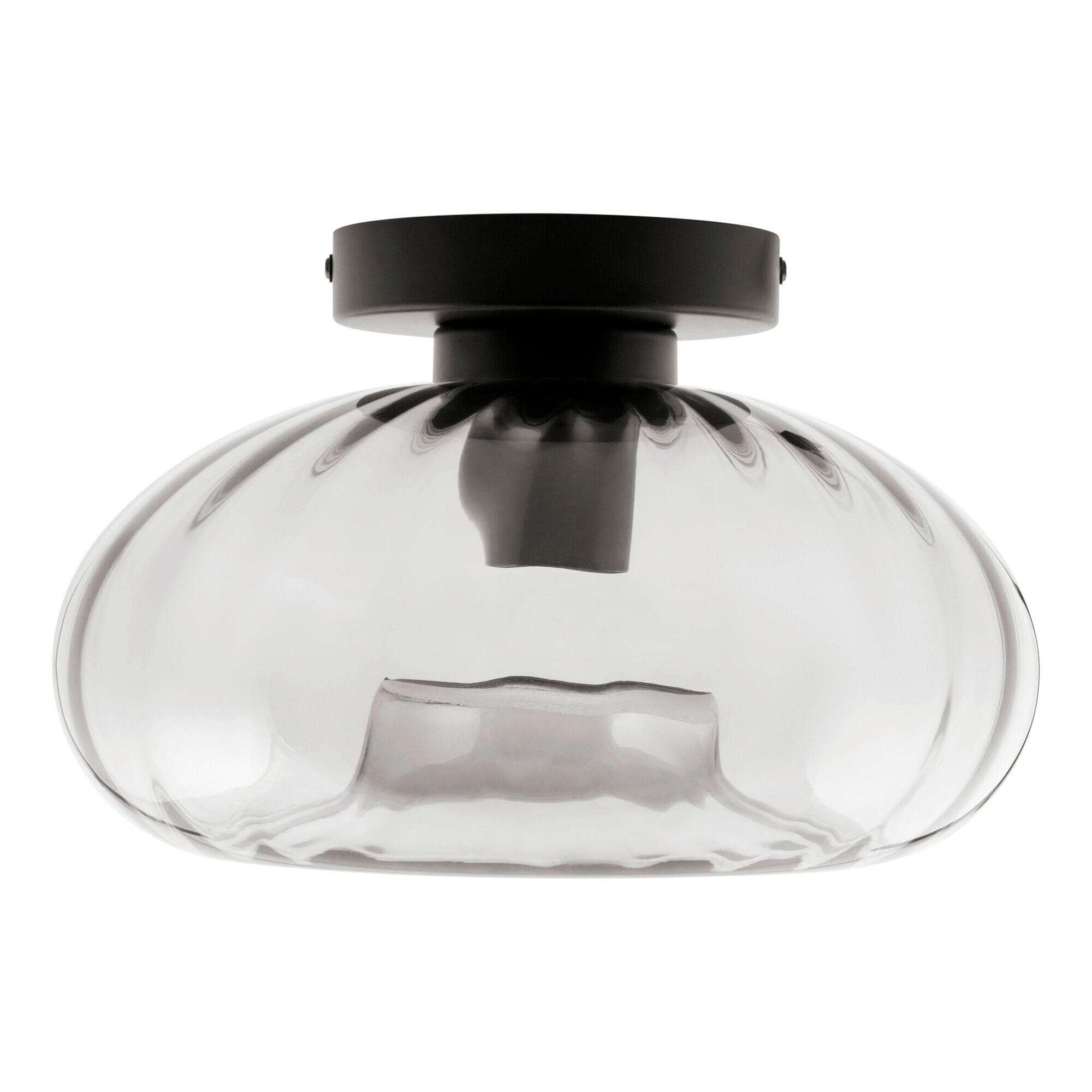 DECKENLEUCHTE  28/17,6 cm    - Schwarz, Design, Glas/Metall (28/17,6cm) - Osram