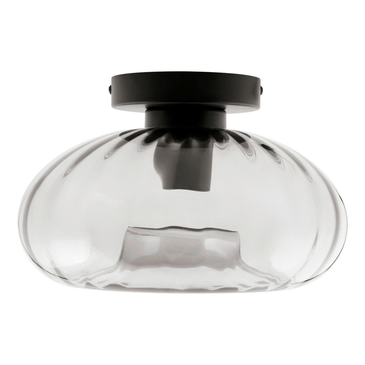 DECKENLEUCHTE  28/17,6 cm    - Schwarz, Design, Glas/Metall (28/17,6cm) - Osram