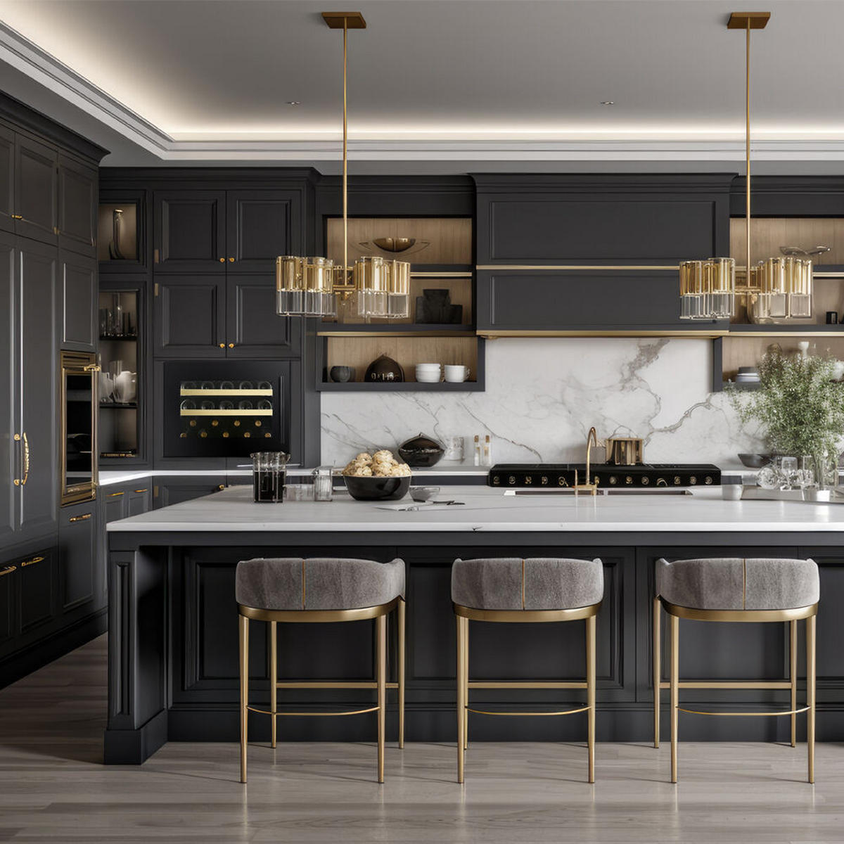 WEINKÜHLSCHRANK DVS-19.50B  - Schwarz, Basics, Glas/Holz (59/45,5/56,9cm)