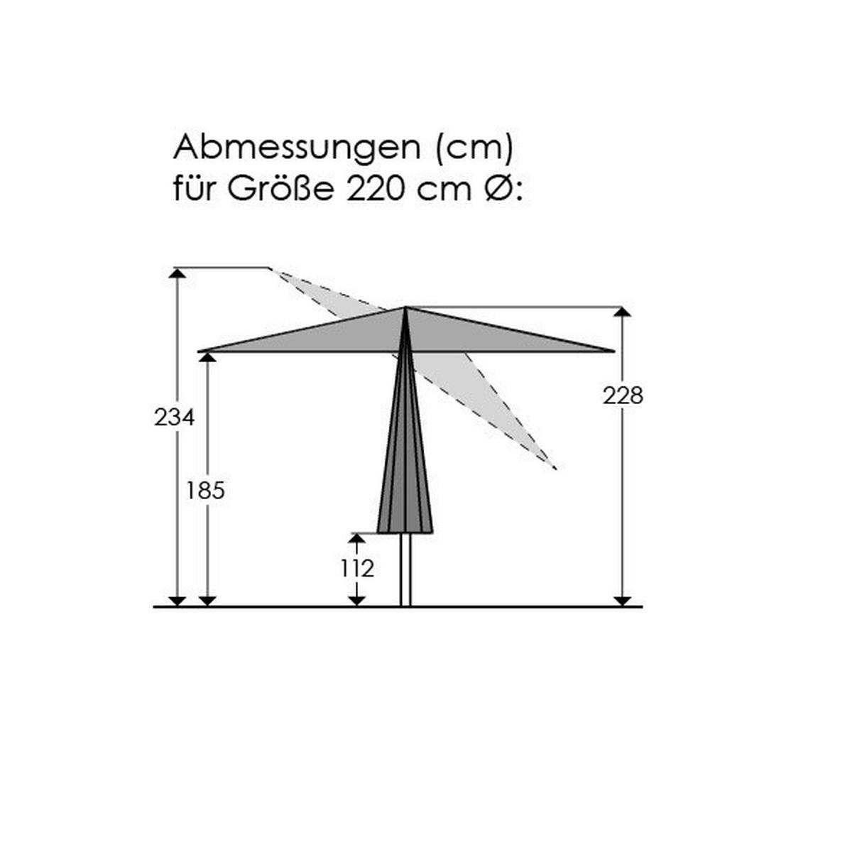 SONNENSCHIRM   - Anthrazit/Hellgrün, Basics, Textil/Metall (220/210/220cm) - Schneider