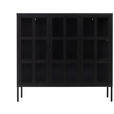 VITRINE in Schwarz  - Schwarz, Design, Glas/Metall (120/110/35cm) - Xora