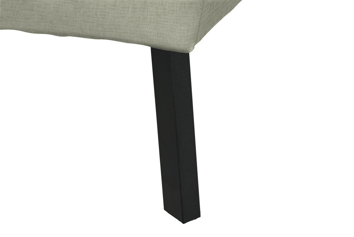 ECKSOFA in Chenille Creme  205/280 cm  - Creme/Schwarz, Design, Textil/Metall (205/280cm) - Xora