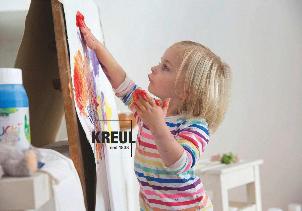 ACRYLFARBE - Blau/Gelb, KONVENTIONELL (14/6,5/14cm)