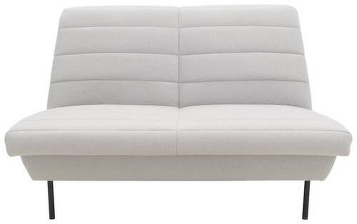 2-SITZER-SOFA in Silberfarben  - Silberfarben/Schwarz, Design, Textil/Metall (145/92/103cm) - LOOKS by W.Joop
