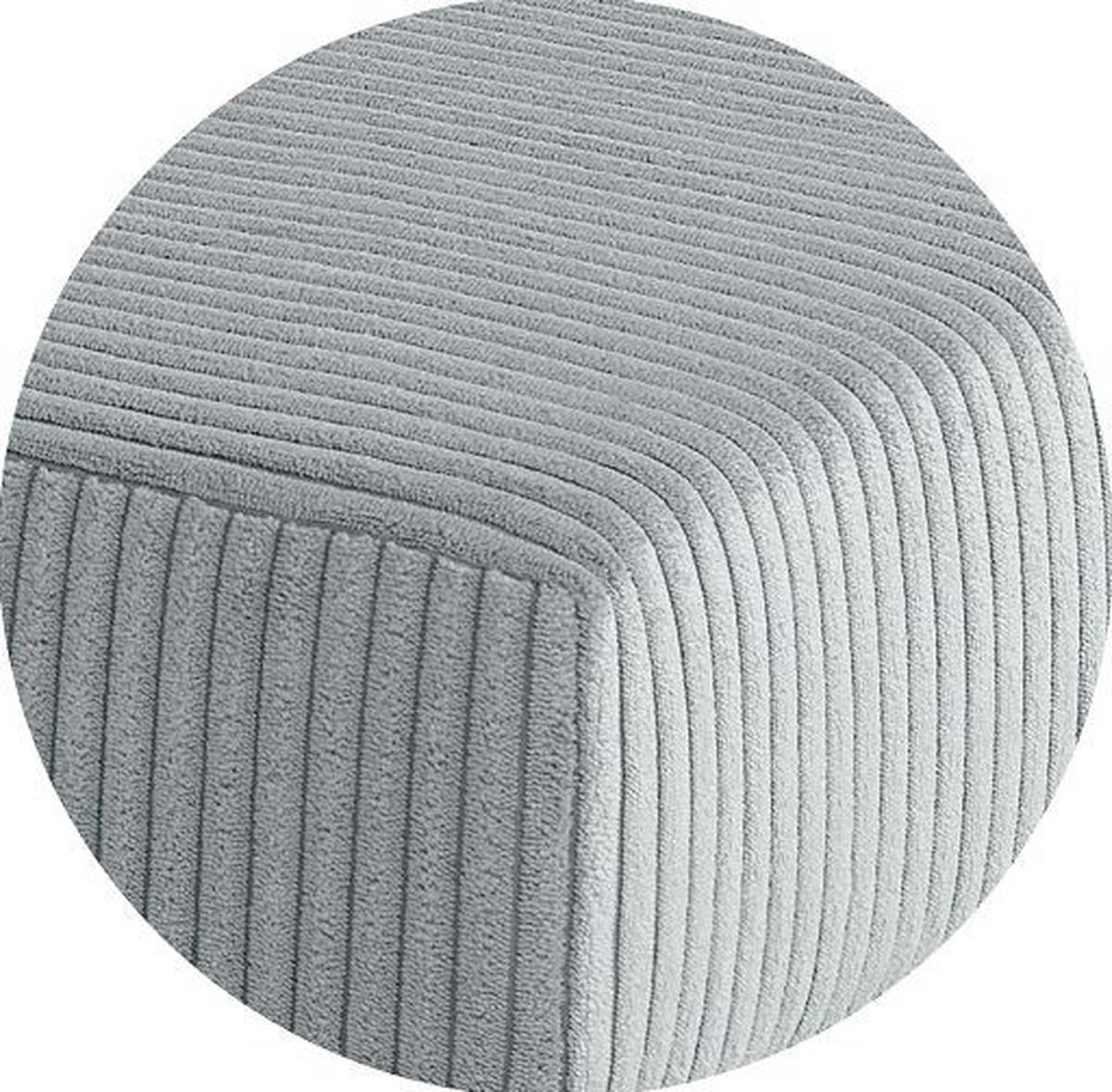 ECKSOFA Mintgrün Cord  - Creme/Schwarz, Design, Kunststoff/Textil (228/147cm) - P & B