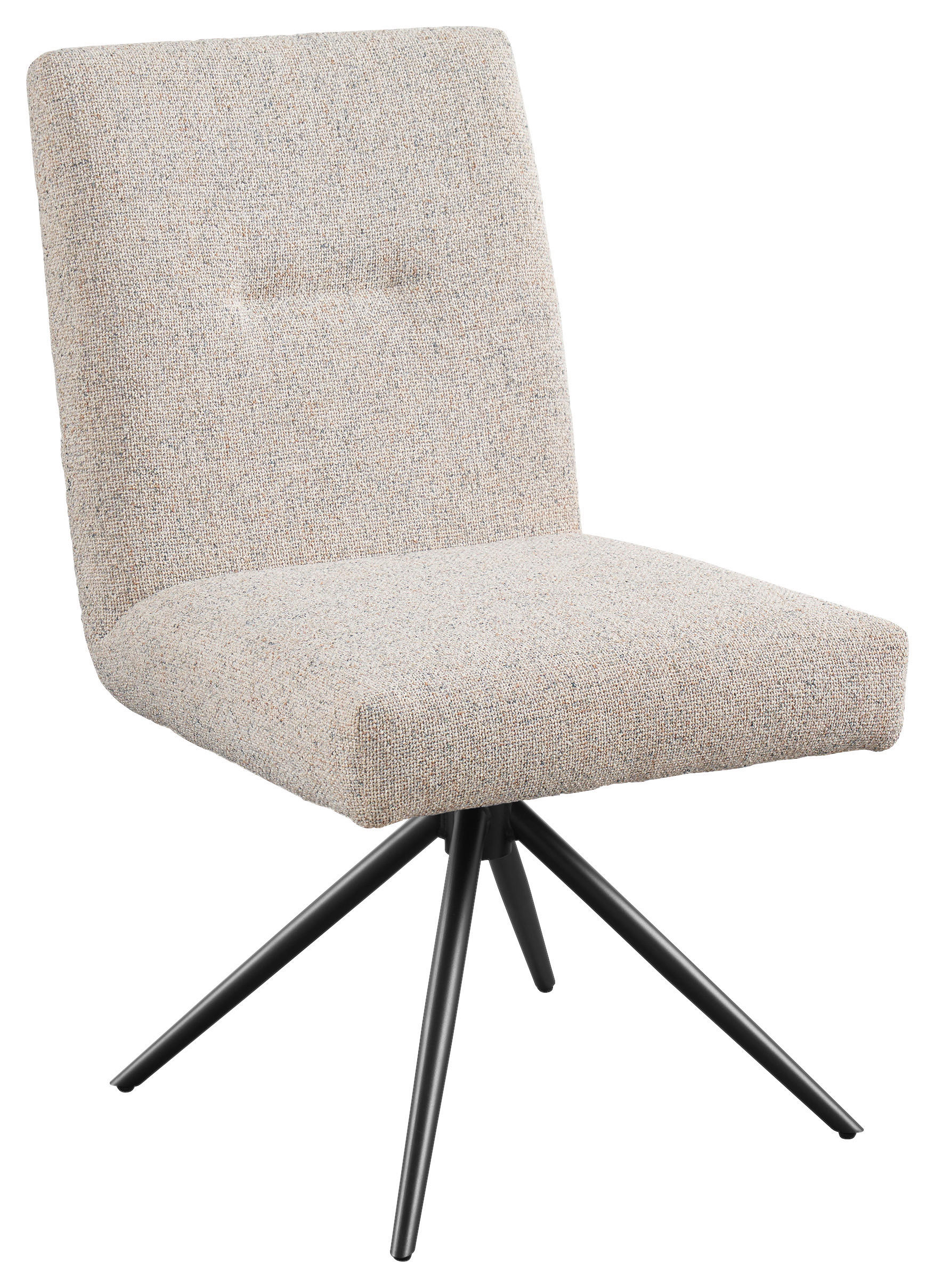 STUHL - Beige/Schwarz, Design, Textil/Metall (51,5/92,5/65cm) - SetOne by Musterring