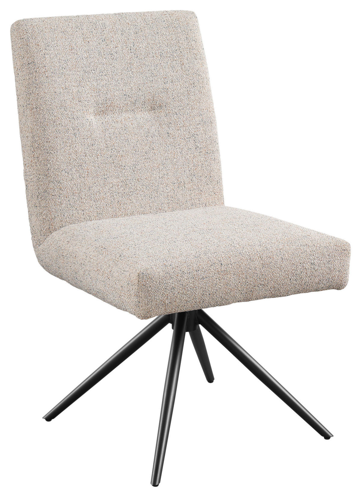 STUHL - Beige/Schwarz, Design, Textil/Metall (51,5/92,5/65cm) - SetOne by Musterring