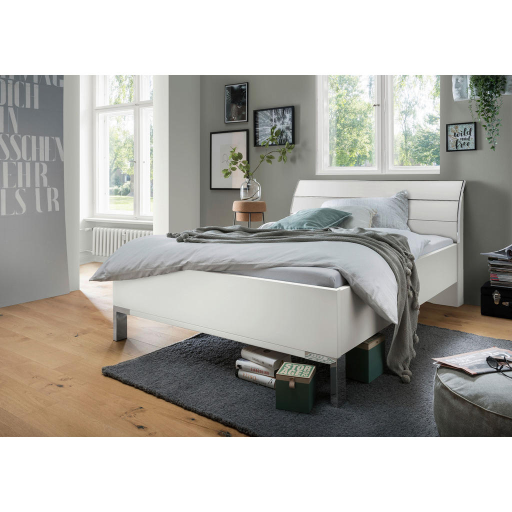 Thumbnail - Dieter Knoll Bett, Weiß, Metall, 90x200 cm, ISO 9001, Goldenes M, Made in Germany, in verschiedenen Größen erhältlich, S...