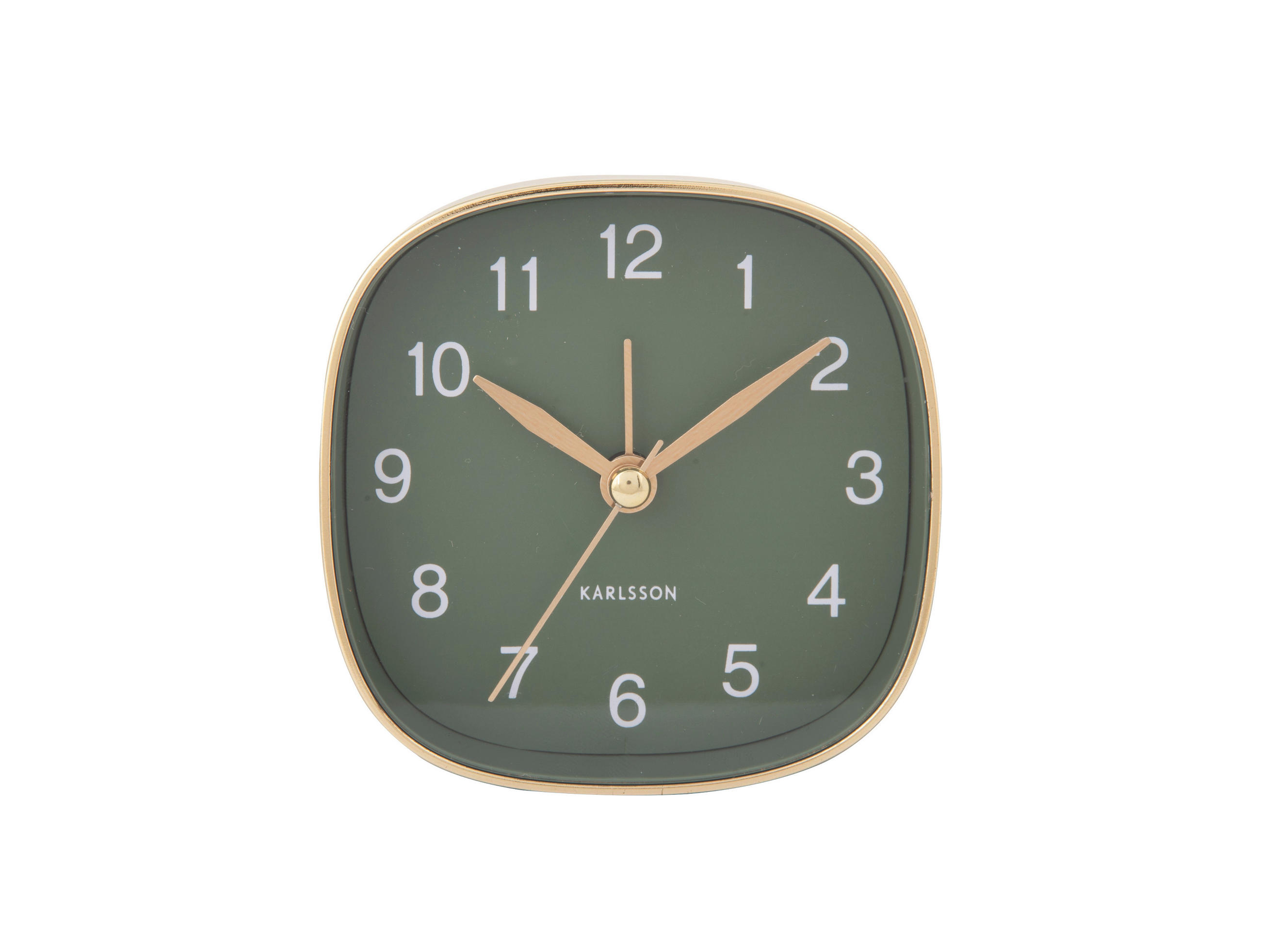 WECKER  Goldfarben, Salbeigrün  - Salbeigrün/Goldfarben, Basics, Kunststoff (8.5/4/8.5cm) - Karlsson