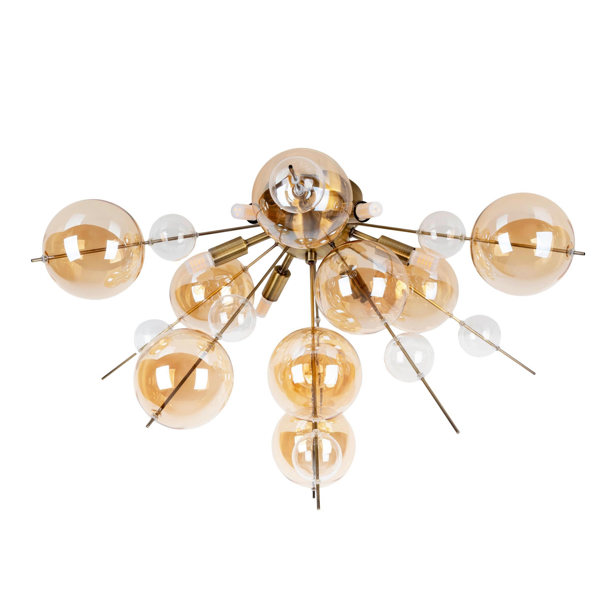 DECKENLEUCHTE Explosion 57/38 cm   - Karamell, Design, Glas/Metall (57/38cm) - Näve