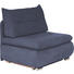 SCHLAFSESSEL Blau - Blau/Chromfarben, Design, Textil/Metall (94/86/83cm) - NOVEL