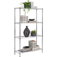 REGÁL, barvy chromu, ocel, 91/150/35,5 cm - barvy chromu, Design, kov/plast (91/150/35,5cm) - Carryhome