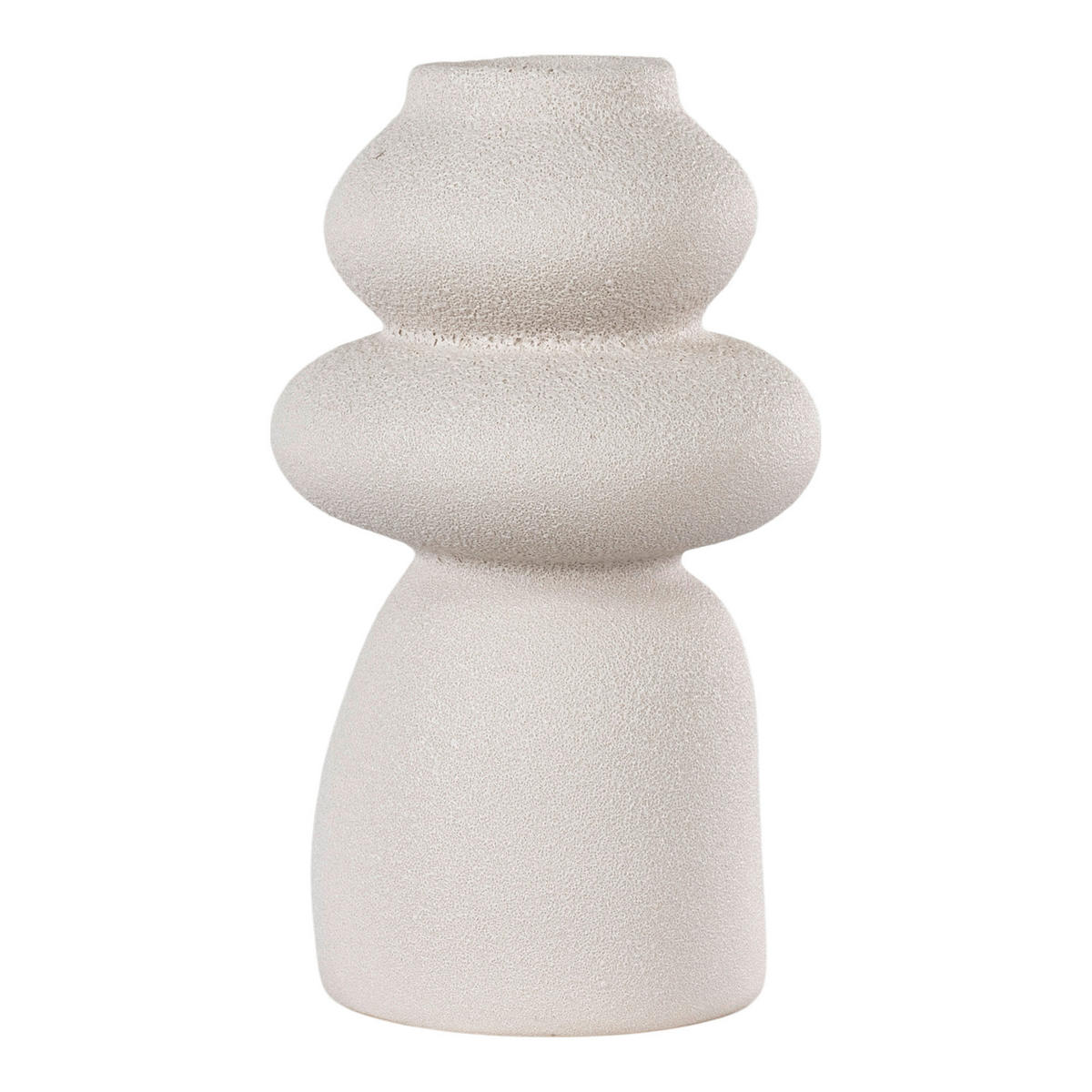VASE  - Beige, Design, Keramik (14.5/26.5/14.5cm)